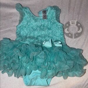 George Toddler Aqua Ruffle Dress